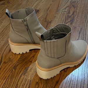 Maurices Gray Ankle Boots with Chunky Sole